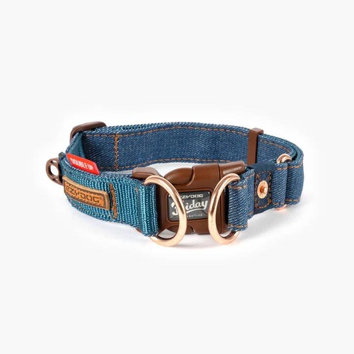 Ezydog Double Up Dog Collar - Denim Blue