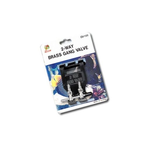 2-Way Brass Gang Aquarium Valve