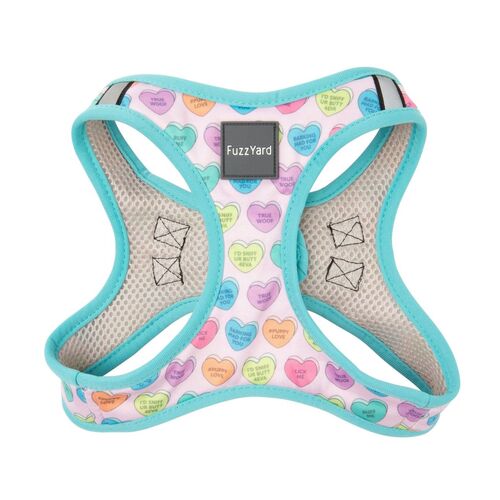 FuzzYard Step-In Dog Harness - Candy Hearts