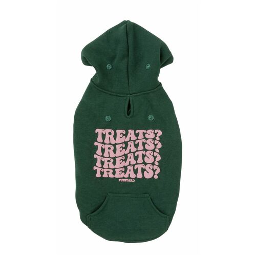 FuzzYard Dog Treats Hoodie - Green
