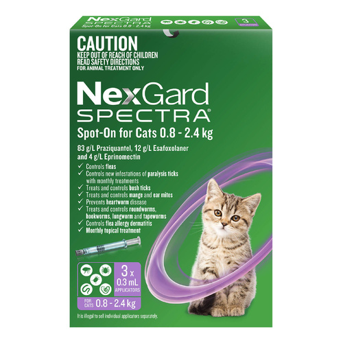 NexGard Spectra for Cats 0.8-2.4 kg - Purple