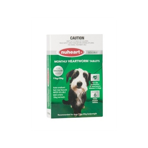 Nuheart for Medium Dogs 11-23 kgs - Green - 12 Pack