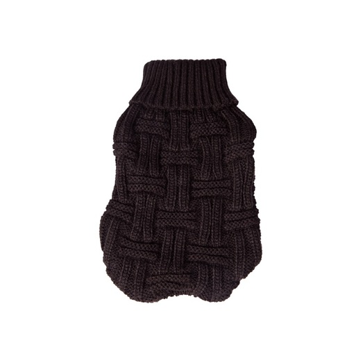 Pet One KomfyKnit Knitted Dog Jumper - Icelandic - Black