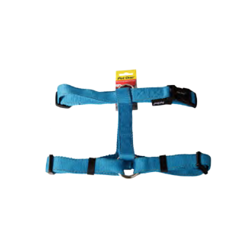 Pet One Reflective Adjustable Nylon Dog Harness - Aqua