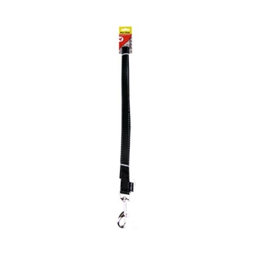 Pet One Reflective Nylon Dog Leash - Black
