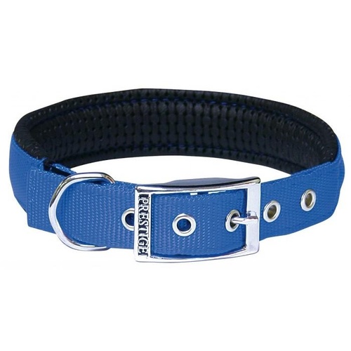 Prestige Pet Soft Padded Nylon Dog Collar - Blue