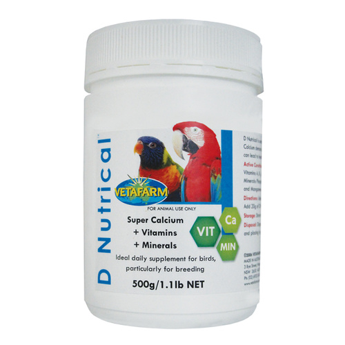 Vetafarm D'Nutrical Powder Supplement for Birds