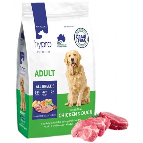 Hypro Premium Adult Grain Free Dog Food - Chicken & Duck